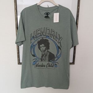 Lucky Brand Jimi Hendrix Green T-Shirt Ladies SZ M NWTs